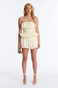 Paris Strapless Bubble Romper - Ivory