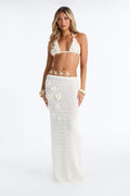 Eden Rose Crochet Maxi Skirt Set - Ivory