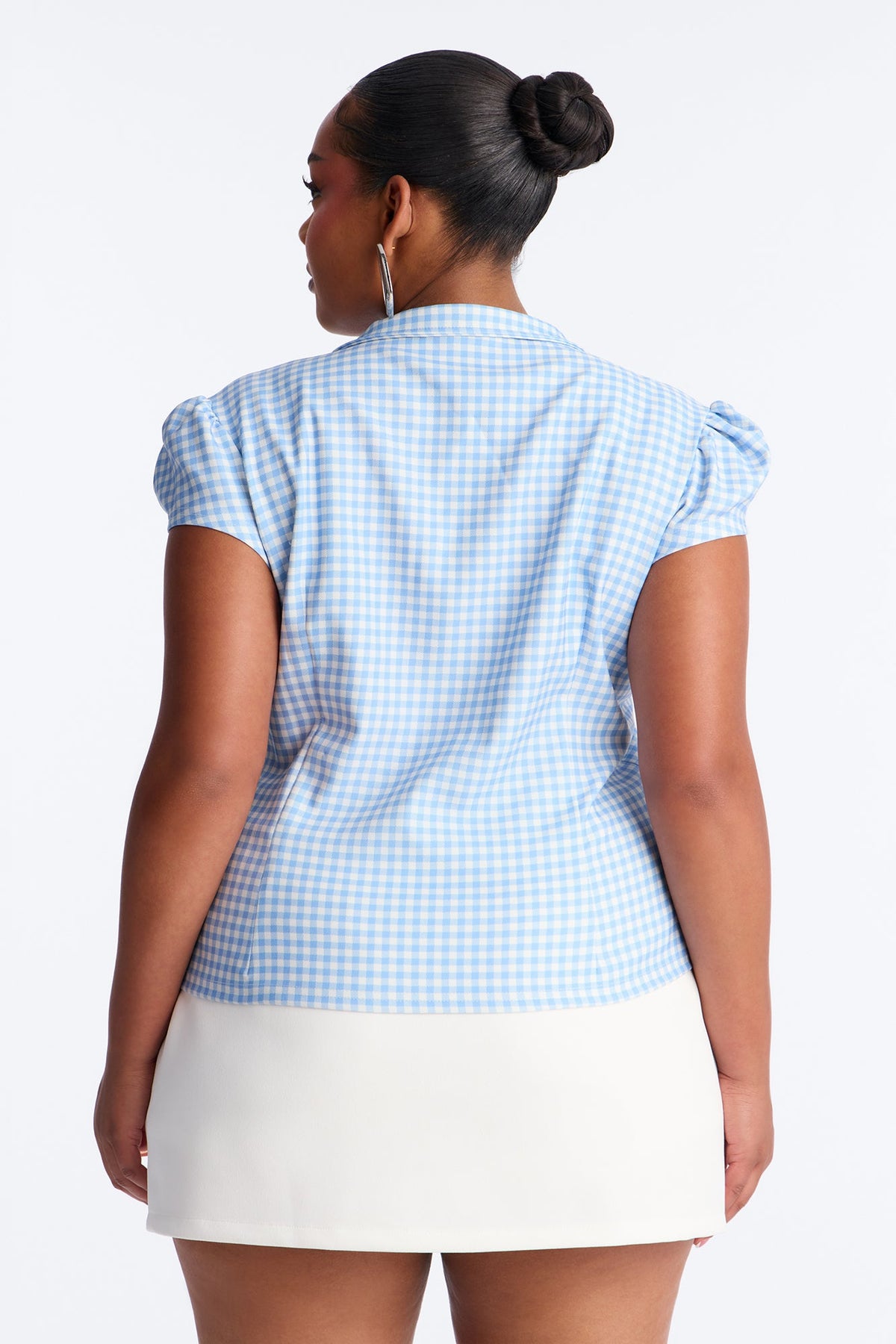Retro Charm Plaid Shirt - Blue/combo