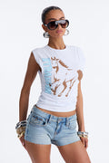 Wild In Nashville Muscle Tee - White