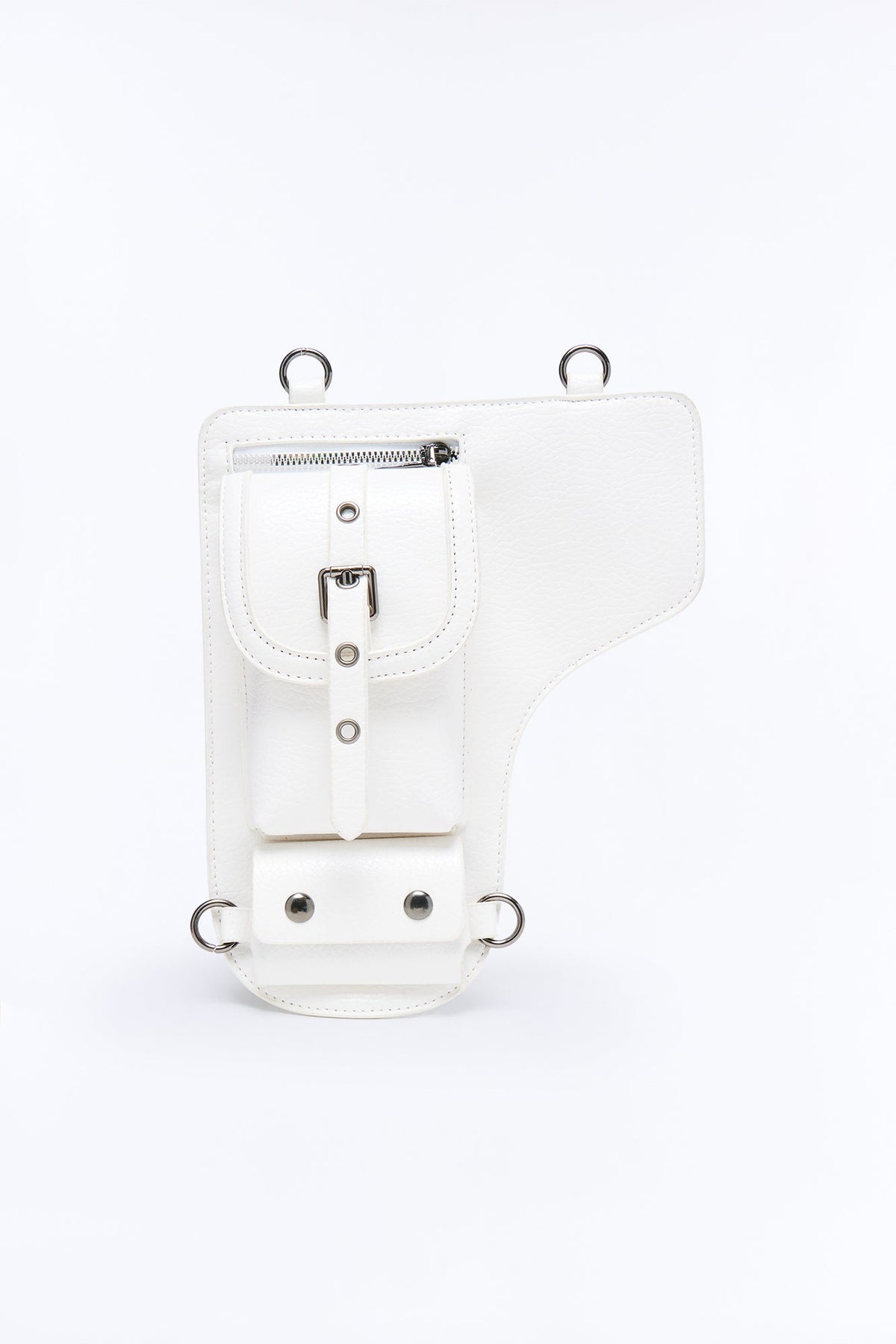 The Outlaw Faux Leather Belt Bag - Ivory