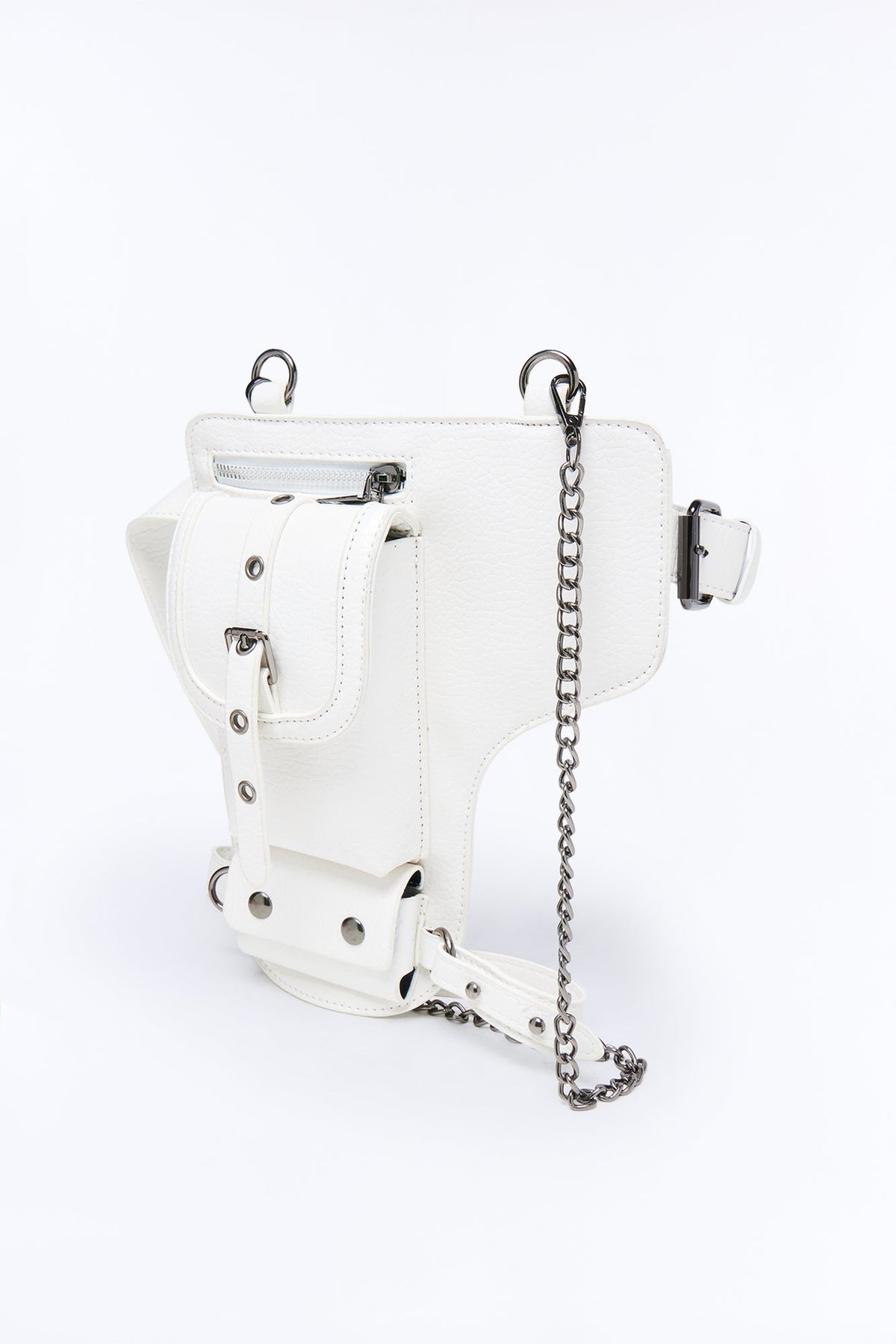The Outlaw Faux Leather Belt Bag - Ivory