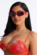 Givin Me Vibes Sunglasses - Red