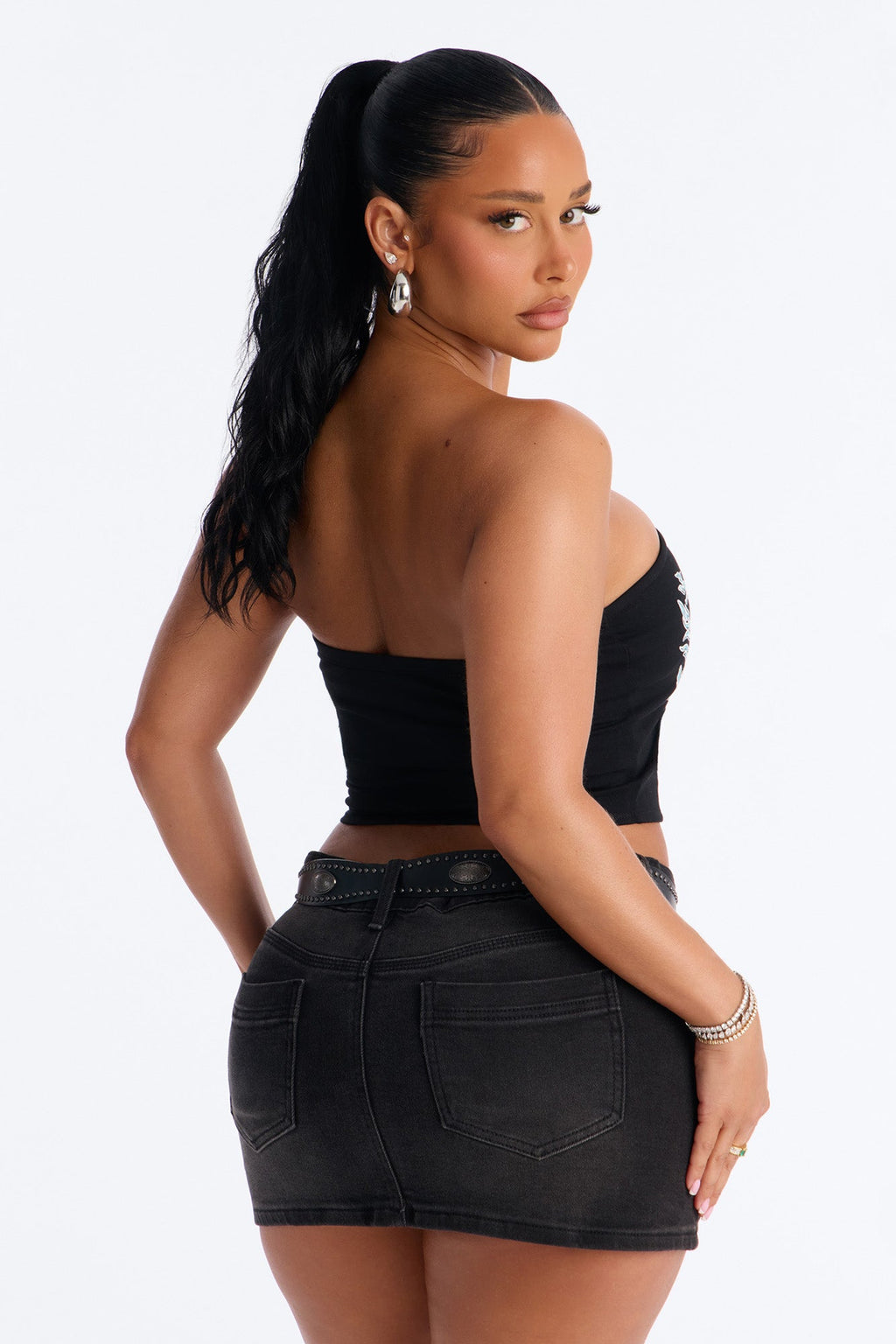 Von Dutch Rocker Tube Top - Black