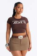 Y'all Need Jesus Baby Tee - Chocolate