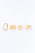 Edge Of Desire 4 Piece Ring Set - Gold