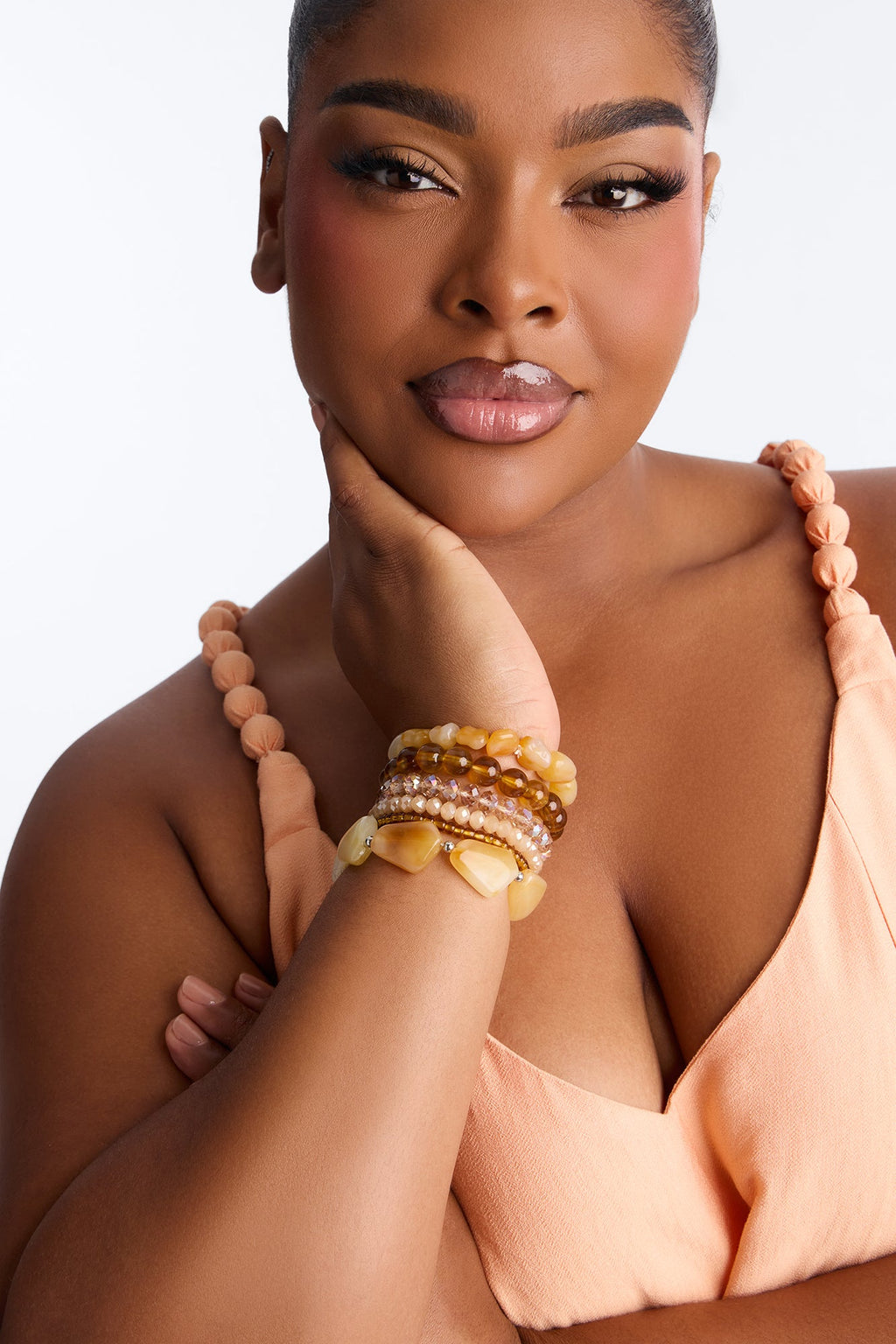 Mai Tai 6 Piece Multi Bracelet Set - Nude/combo