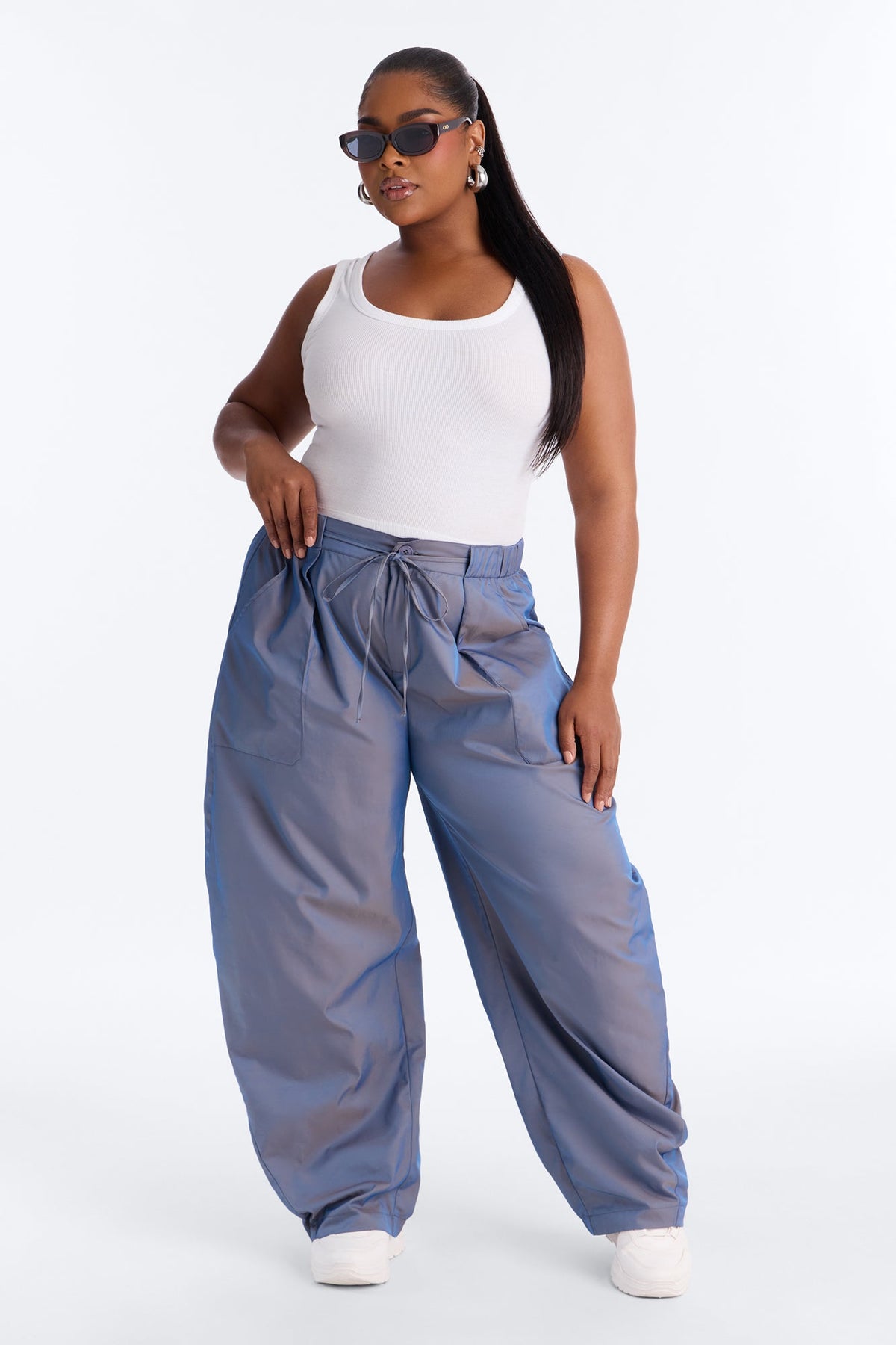 No Chill Zone Windbreaker Barrel Pant 31″ - Blue