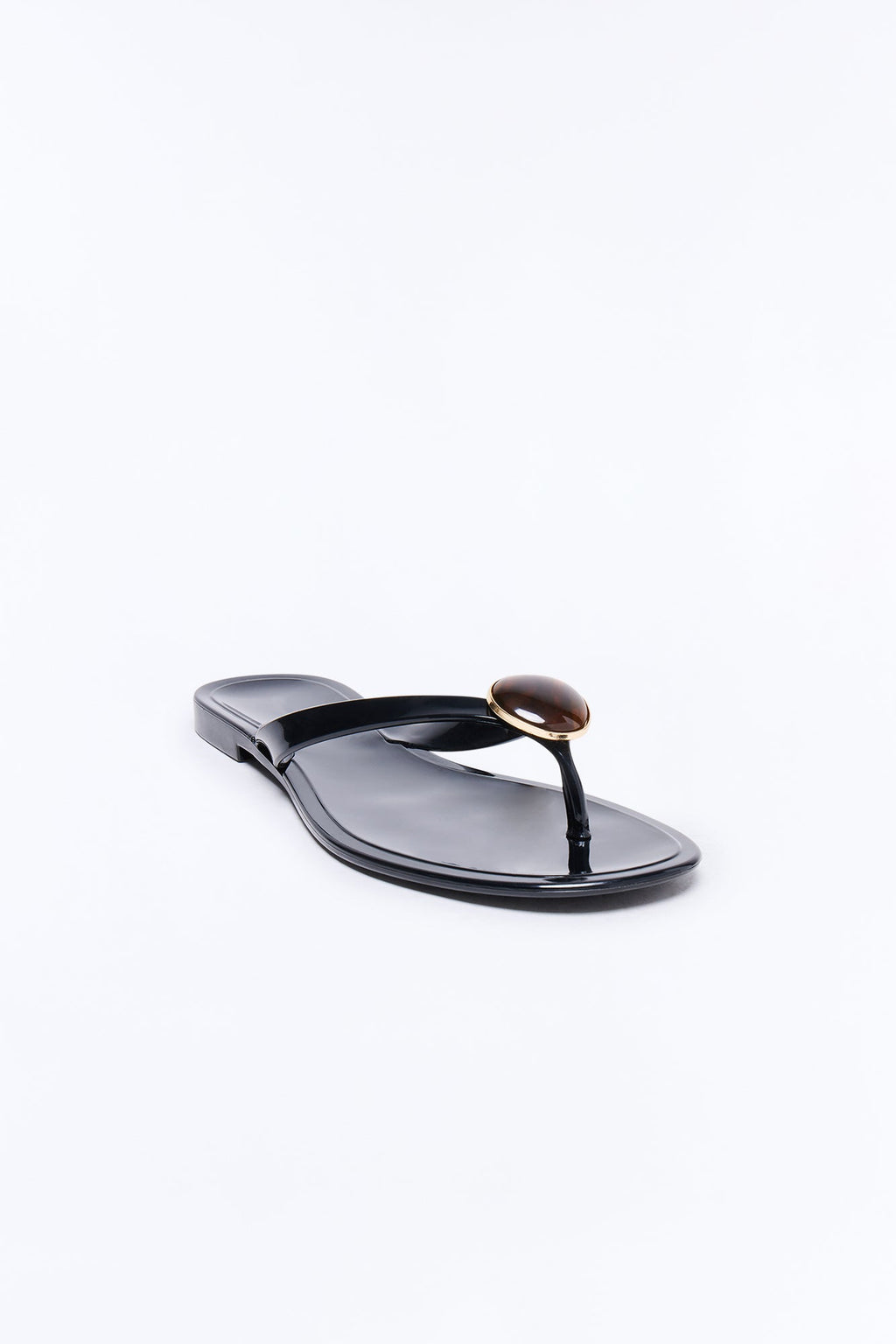 Maison Jelly Jewel Flip Flops - Black
