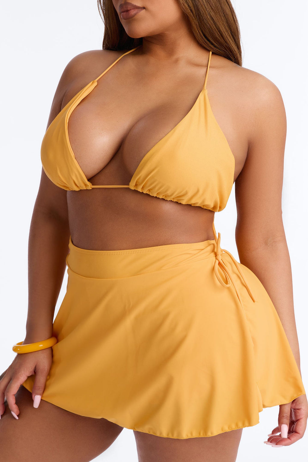 Heat Winds Skort 2 Piece Bikini - Yellow