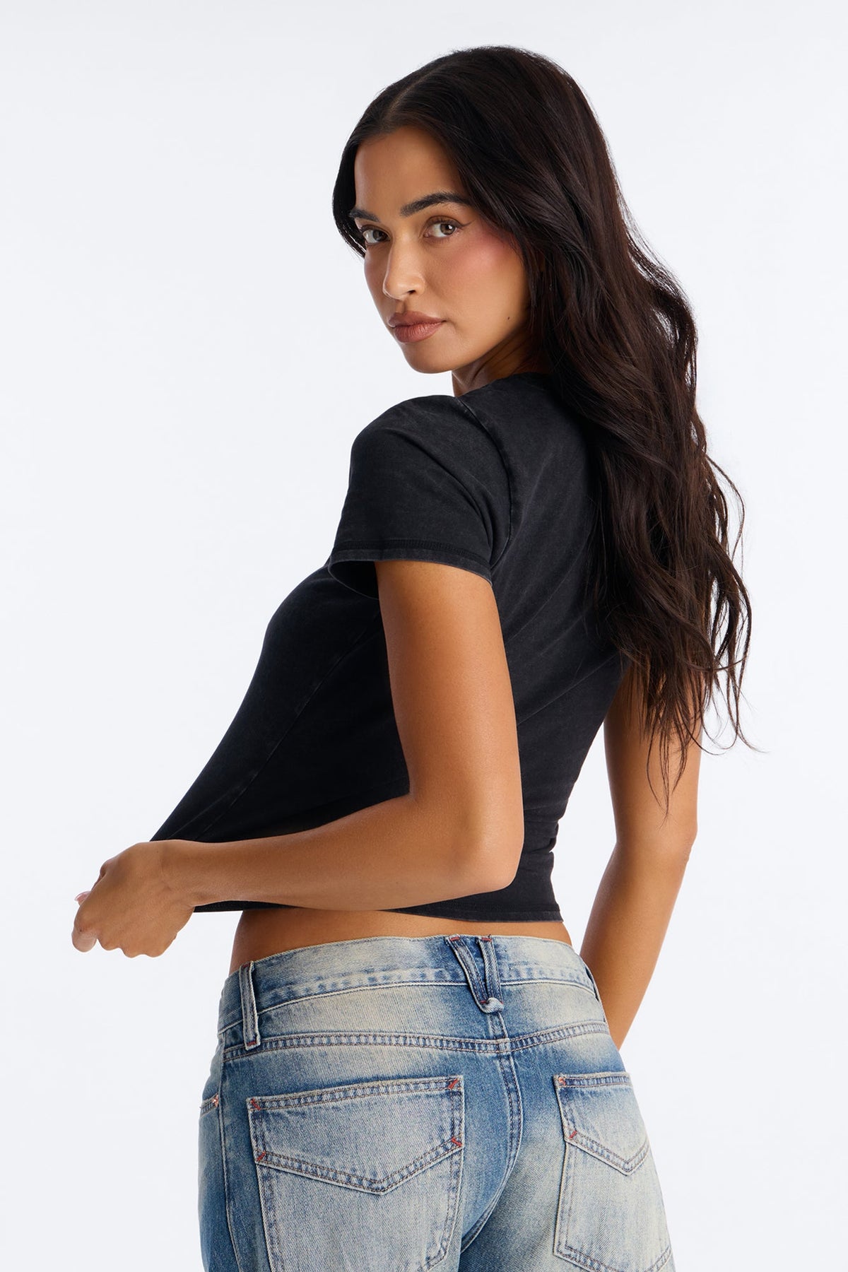 Koko Washed Short Sleeve T-Shirt - Black