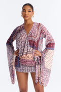 Wildflower Soul Mesh Mini Dress - Purple/combo