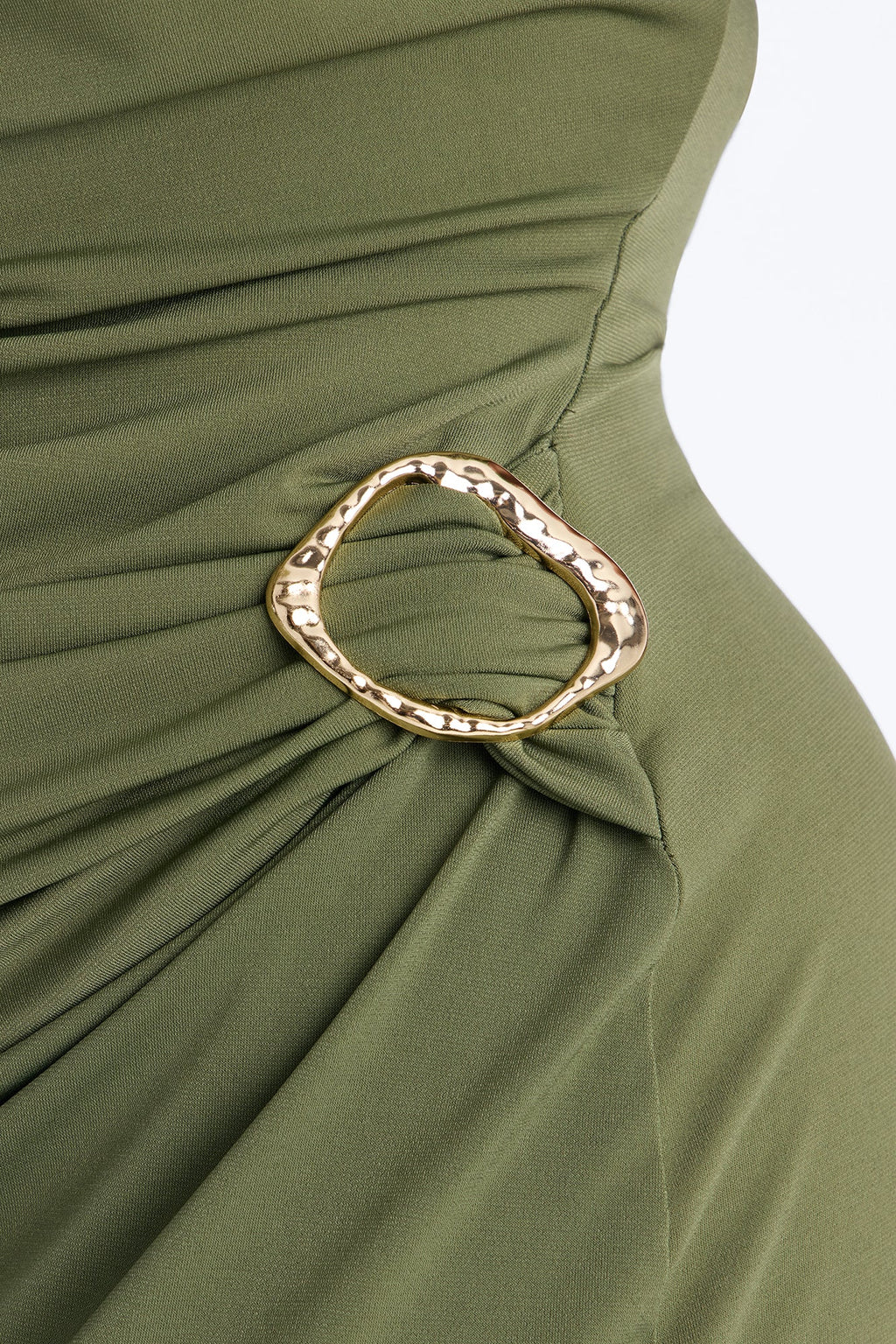 Andi Ruched Midi Dress - Olive