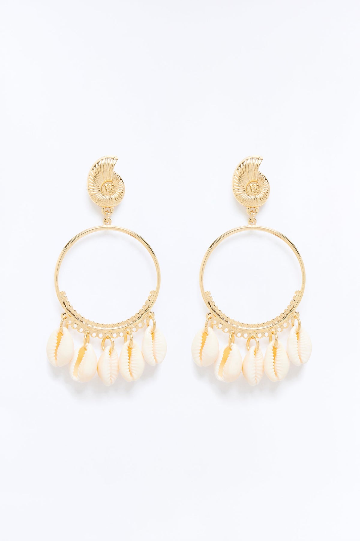 Beach Babe Shell Earrings - Gold/combo