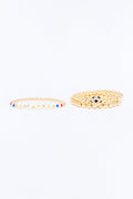 Go France Soccer 3 Piece Bracelet Set - Gold/combo