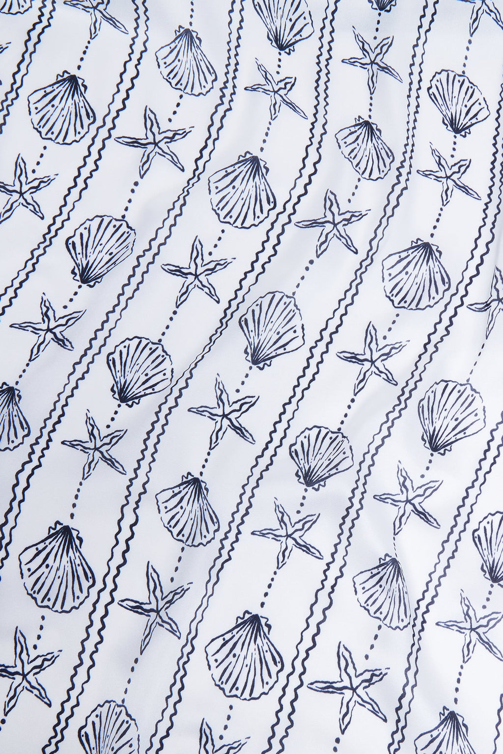 Tropical Novelty Satin Head Scarf - Black