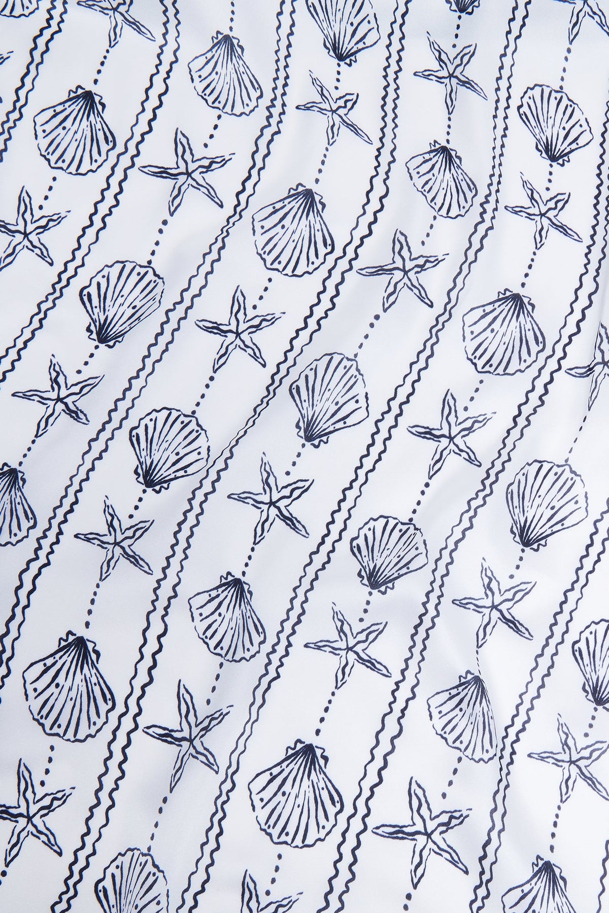 Tropical Novelty Satin Head Scarf - Black