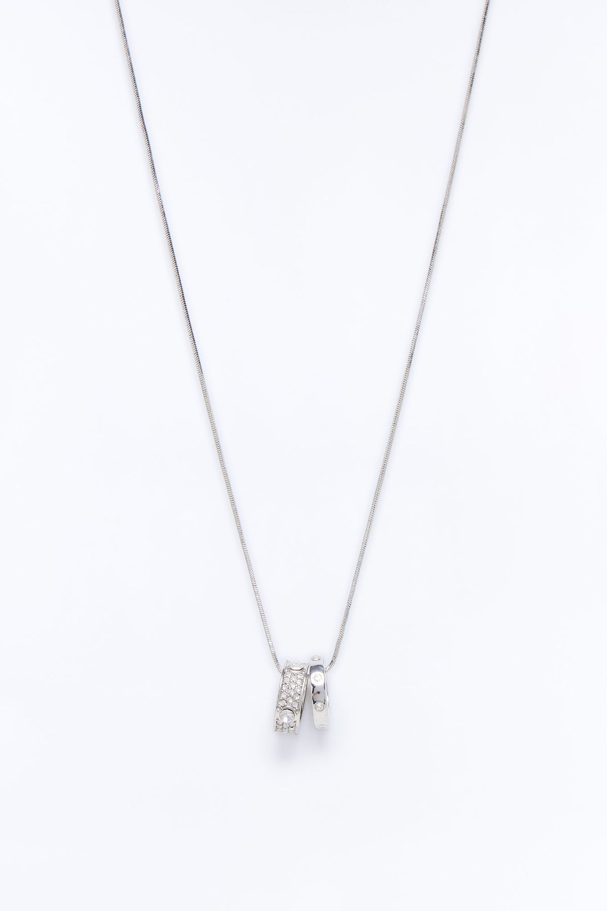 Pinky Promise Ring Necklace - Silver