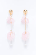 Harmony Flower Drop Earrings - Gold/Pink