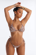 Shira Leopard 3 Piece Bikini & Skirt Sunsuit - Leopard