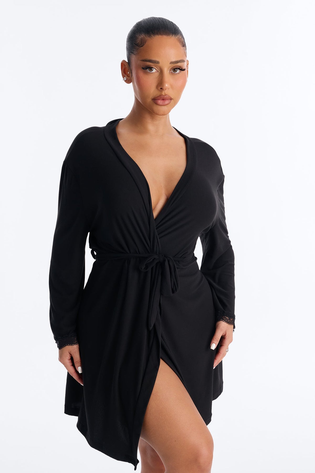 Squad Needs A Martini Robe - Black