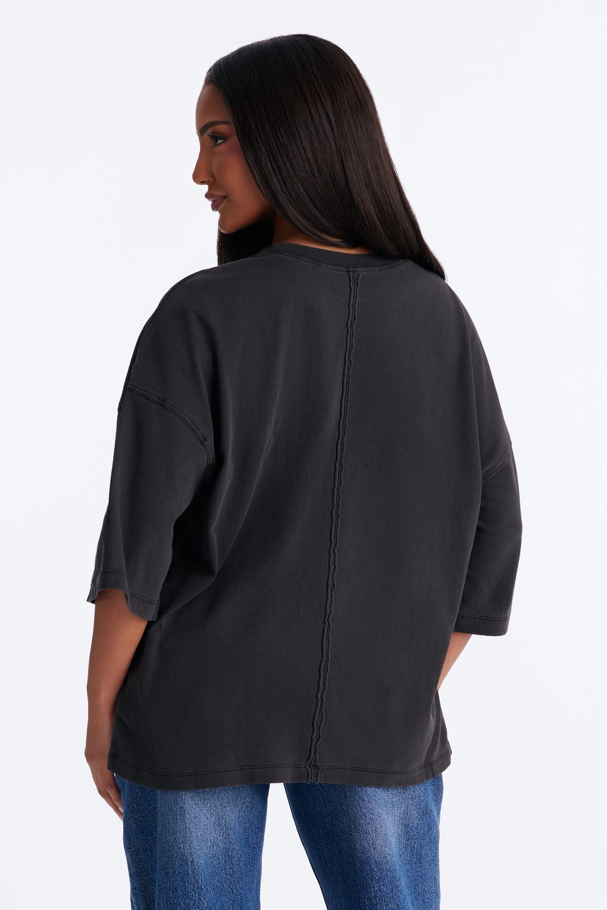 London Washed Oversized Short Sleeve T-Shirt - Black