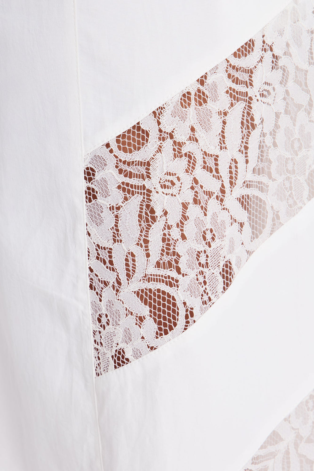 Sweet Addiction Lace Trim Windbreaker Pant - White