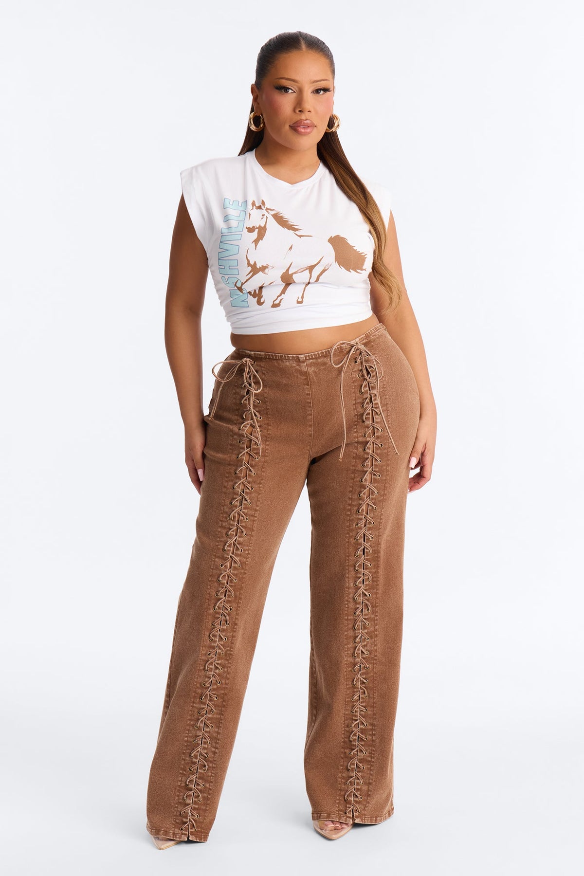 Wild In Nashville Muscle Tee - White