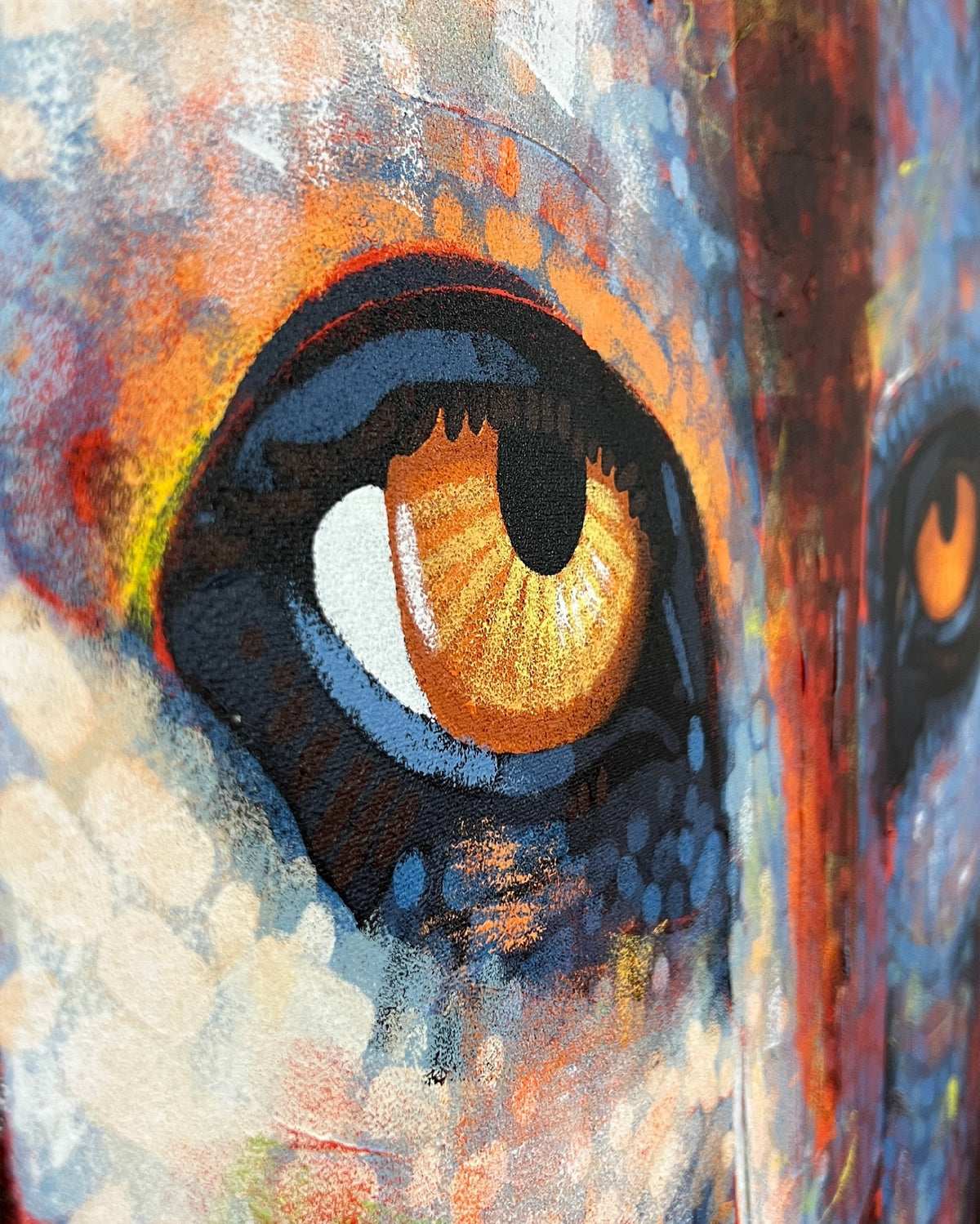 Radiant Tribal Guardian | Original Hand-Painted African Mask Acrylic Canvas Art