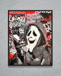 Ghostface Graffiti Pop Art Canvas Wall Art | Urban Horror Street Art Painting